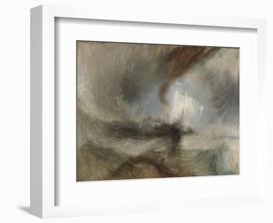 Snow Storm - Steam-Boat Off a Harbour's Mouth-J. M. W. Turner-Framed Giclee Print