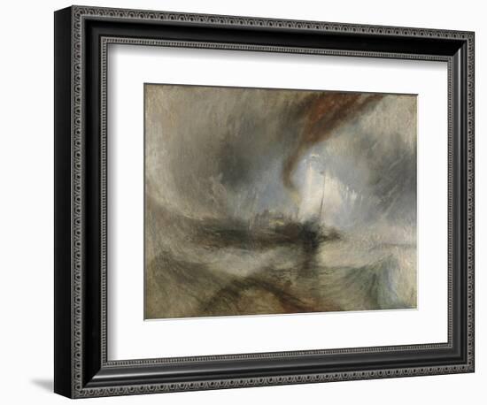 Snow Storm - Steam-Boat Off a Harbour's Mouth-J. M. W. Turner-Framed Giclee Print