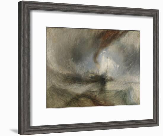 Snow Storm - Steam-Boat Off a Harbour's Mouth-J. M. W. Turner-Framed Giclee Print