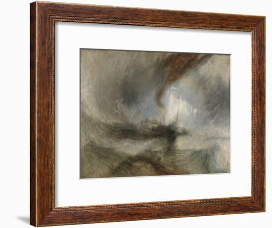 Snow Storm - Steam-Boat Off a Harbour's Mouth-J. M. W. Turner-Framed Giclee Print