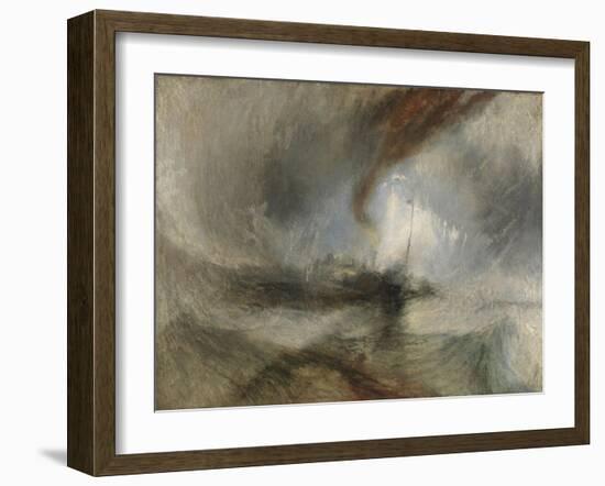 Snow Storm - Steam-Boat Off a Harbour's Mouth-J. M. W. Turner-Framed Giclee Print