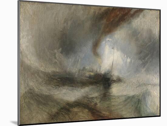 Snow Storm - Steam-Boat Off a Harbour's Mouth-J. M. W. Turner-Mounted Giclee Print