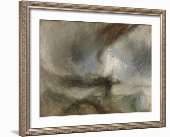 Snow Storm - Steam-Boat Off a Harbour's Mouth-J. M. W. Turner-Framed Giclee Print