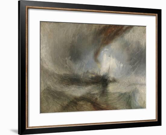 Snow Storm - Steam-Boat Off a Harbour's Mouth-J. M. W. Turner-Framed Giclee Print