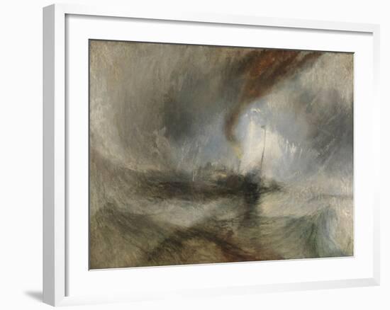 Snow Storm - Steam-Boat Off a Harbour's Mouth-J. M. W. Turner-Framed Giclee Print