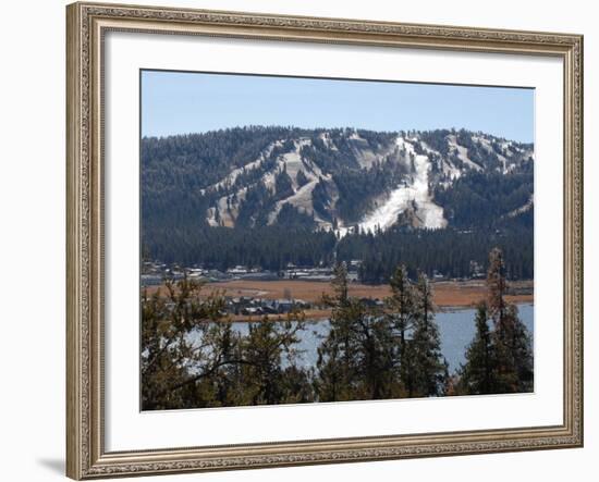 Snow Summit Ski Area in Big Bear Lake, California, Struggles to Make Artificial Snow-Adrienne Helitzer-Framed Photographic Print