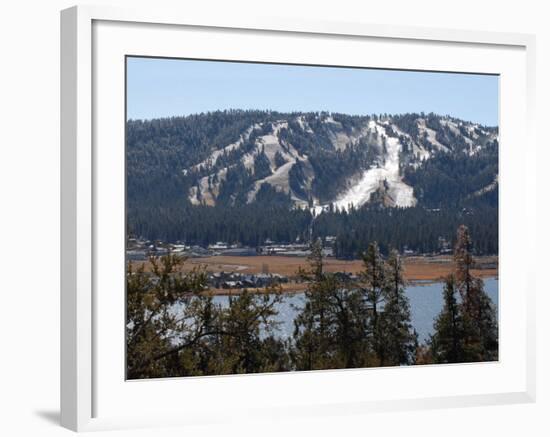 Snow Summit Ski Area in Big Bear Lake, California, Struggles to Make Artificial Snow-Adrienne Helitzer-Framed Photographic Print