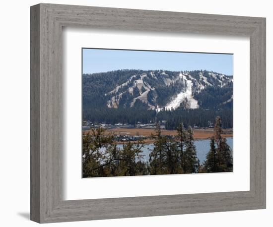 Snow Summit Ski Area in Big Bear Lake, California, Struggles to Make Artificial Snow-Adrienne Helitzer-Framed Photographic Print