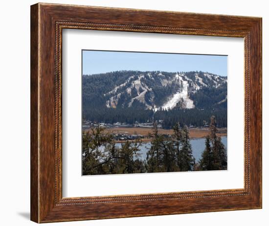 Snow Summit Ski Area in Big Bear Lake, California, Struggles to Make Artificial Snow-Adrienne Helitzer-Framed Photographic Print