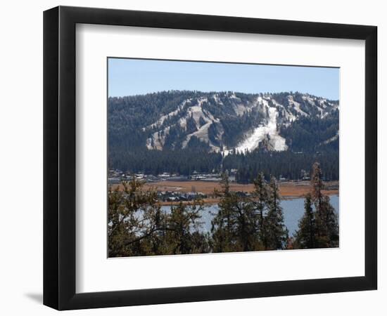 Snow Summit Ski Area in Big Bear Lake, California, Struggles to Make Artificial Snow-Adrienne Helitzer-Framed Photographic Print