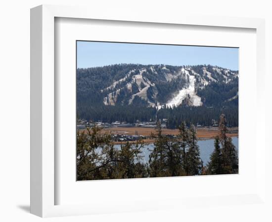 Snow Summit Ski Area in Big Bear Lake, California, Struggles to Make Artificial Snow-Adrienne Helitzer-Framed Photographic Print