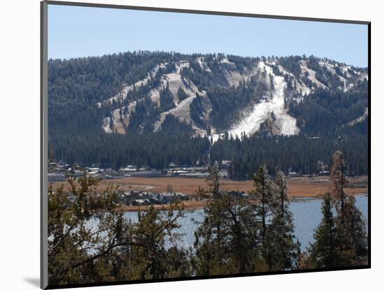 Snow Summit Ski Area in Big Bear Lake, California, Struggles to Make Artificial Snow-Adrienne Helitzer-Mounted Photographic Print