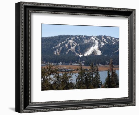 Snow Summit Ski Area in Big Bear Lake, California, Struggles to Make Artificial Snow-Adrienne Helitzer-Framed Photographic Print