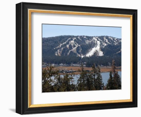 Snow Summit Ski Area in Big Bear Lake, California, Struggles to Make Artificial Snow-Adrienne Helitzer-Framed Photographic Print