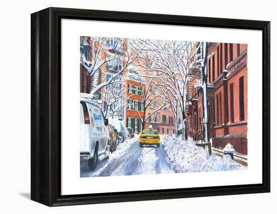 Snow, West Village, NYC, 2012-Anthony Butera-Framed Premier Image Canvas