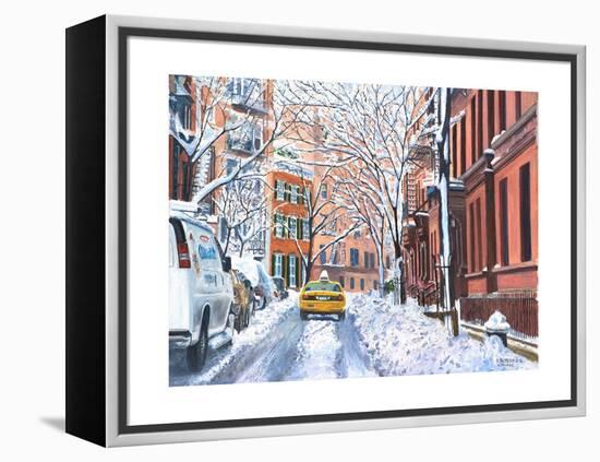 Snow, West Village, NYC, 2012-Anthony Butera-Framed Premier Image Canvas