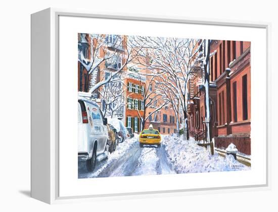 Snow, West Village, NYC, 2012-Anthony Butera-Framed Premier Image Canvas