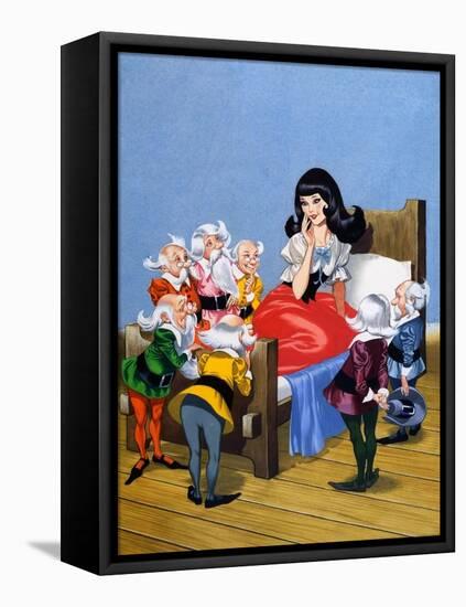 Snow-White and the Seven Dwarfs-Ron Embleton-Framed Premier Image Canvas