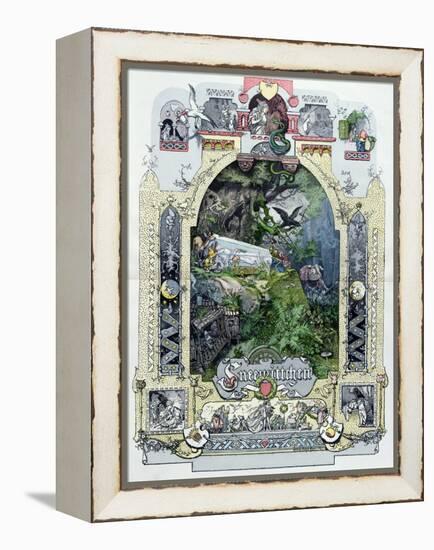 Snow White in Her Glass Coffer, c.1880-null-Framed Premier Image Canvas