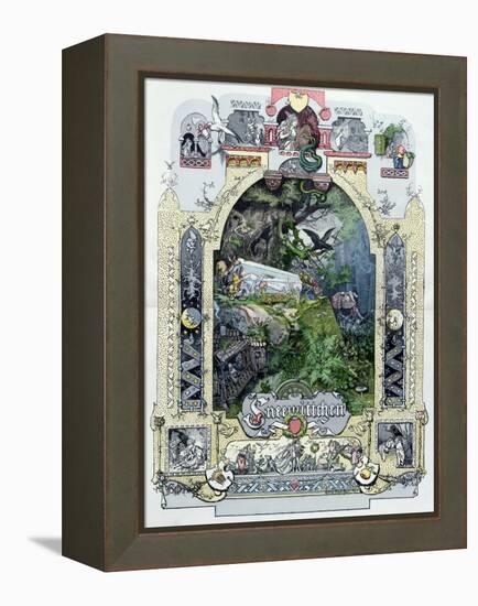 Snow White in Her Glass Coffer, c.1880-null-Framed Premier Image Canvas