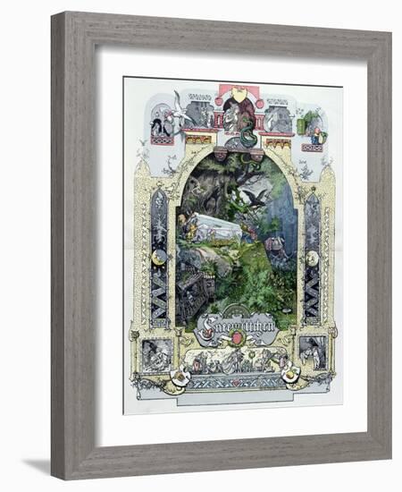 Snow White in Her Glass Coffer, c.1880-null-Framed Giclee Print