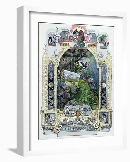 Snow White in Her Glass Coffer, c.1880-null-Framed Giclee Print