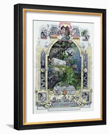 Snow White in Her Glass Coffer, c.1880-null-Framed Giclee Print