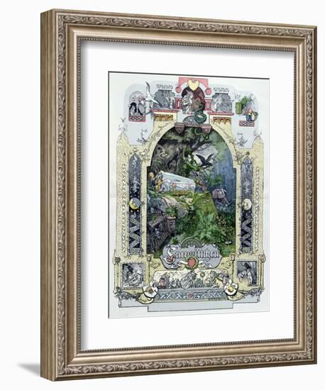 Snow White in Her Glass Coffer, c.1880-null-Framed Giclee Print