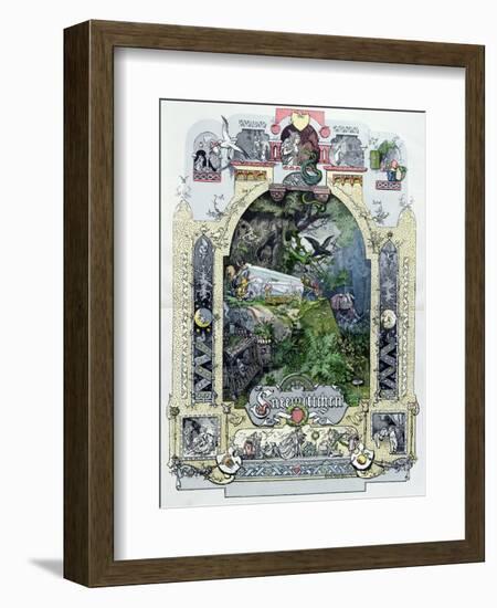 Snow White in Her Glass Coffer, c.1880-null-Framed Giclee Print