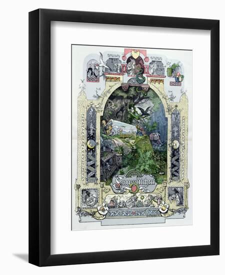 Snow White in Her Glass Coffer, c.1880-null-Framed Giclee Print