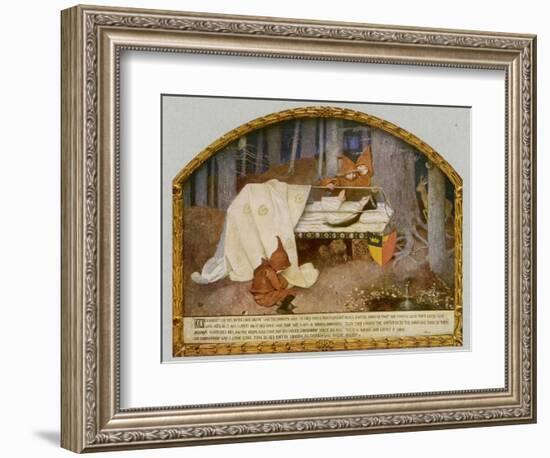 Snow White in Her Glass Coffin is Mourned by the Dwarfs-Marianne Stokes-Framed Photographic Print