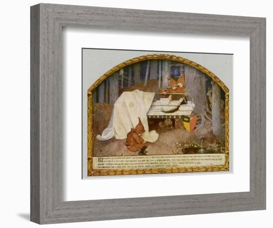 Snow White in Her Glass Coffin is Mourned by the Dwarfs-Marianne Stokes-Framed Photographic Print