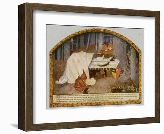 Snow White in Her Glass Coffin is Mourned by the Dwarfs-Marianne Stokes-Framed Photographic Print