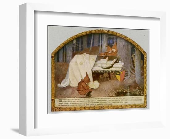 Snow White in Her Glass Coffin is Mourned by the Dwarfs-Marianne Stokes-Framed Photographic Print