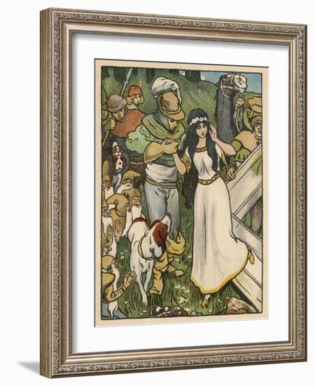 Snow White Miraculously Comes Back to Life and is Reunited with Her Prince-Willy Planck-Framed Art Print