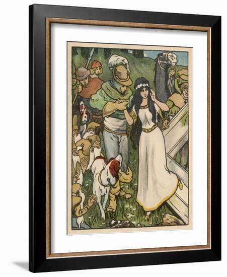 Snow White Miraculously Comes Back to Life and is Reunited with Her Prince-Willy Planck-Framed Art Print