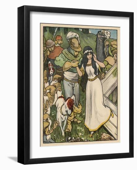 Snow White Miraculously Comes Back to Life and is Reunited with Her Prince-Willy Planck-Framed Art Print