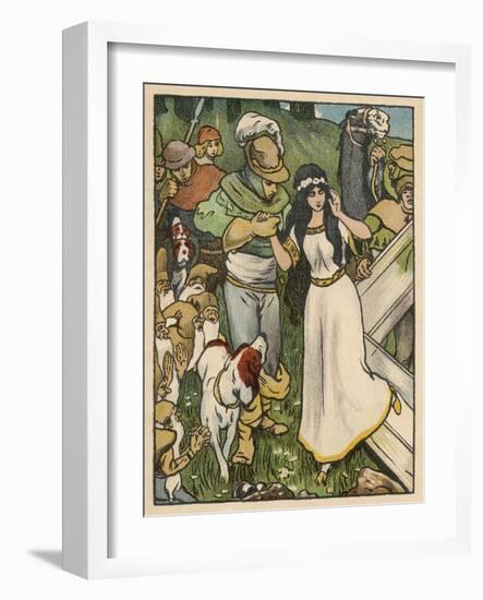 Snow White Miraculously Comes Back to Life and is Reunited with Her Prince-Willy Planck-Framed Art Print