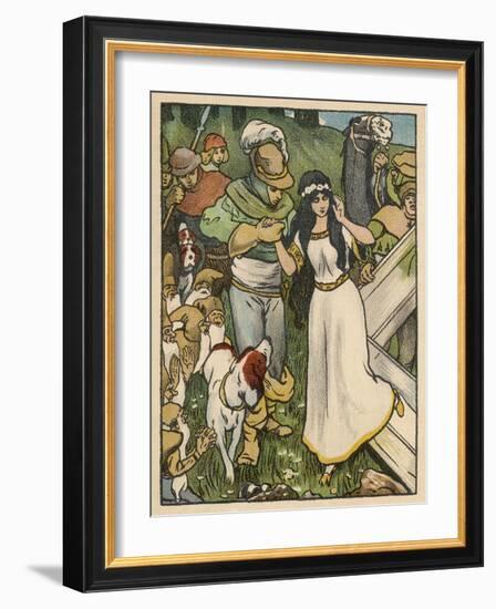 Snow White Miraculously Comes Back to Life and is Reunited with Her Prince-Willy Planck-Framed Art Print