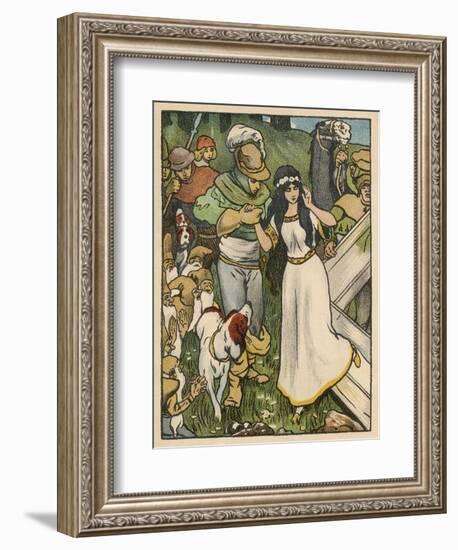 Snow White Miraculously Comes Back to Life and is Reunited with Her Prince-Willy Planck-Framed Art Print