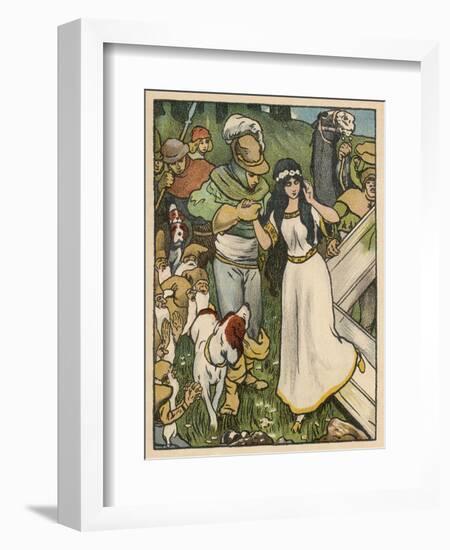 Snow White Miraculously Comes Back to Life and is Reunited with Her Prince-Willy Planck-Framed Art Print