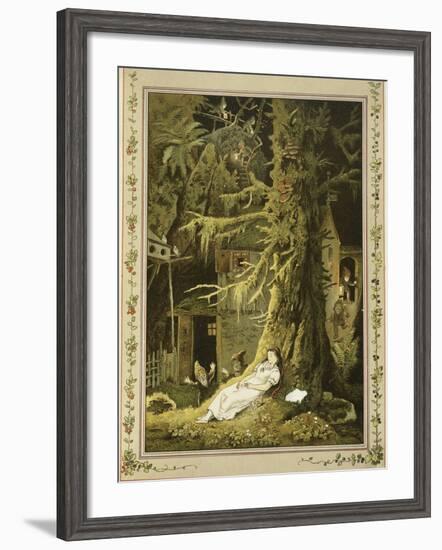 Snow White: When the Dwarfs Returned, They Discovered the Sleeping Snow White-V^p^ Mohn-Framed Giclee Print