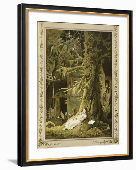 Snow White: When the Dwarfs Returned, They Discovered the Sleeping Snow White-V^p^ Mohn-Framed Giclee Print