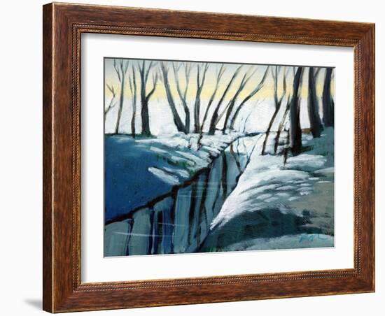 snow woodland-Paul Powis-Framed Giclee Print