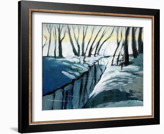 snow woodland-Paul Powis-Framed Giclee Print