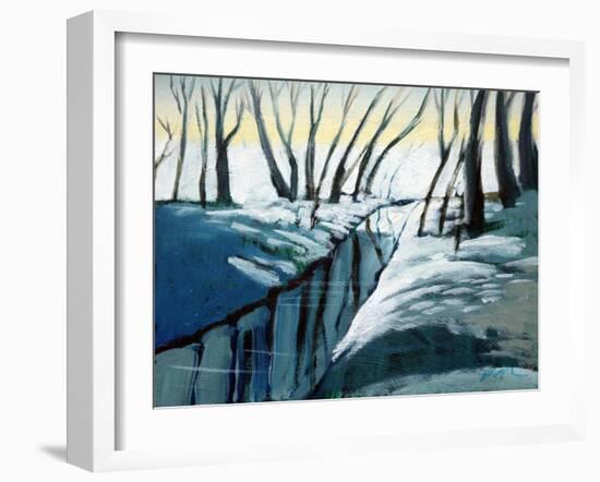 snow woodland-Paul Powis-Framed Giclee Print