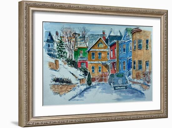 Snow, Wright St., Stapleton-Anthony Butera-Framed Giclee Print