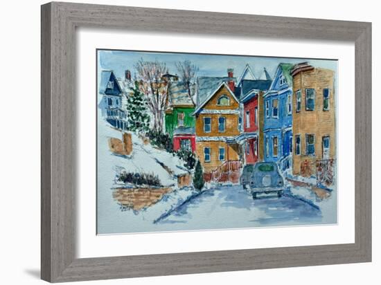 Snow, Wright St., Stapleton-Anthony Butera-Framed Giclee Print