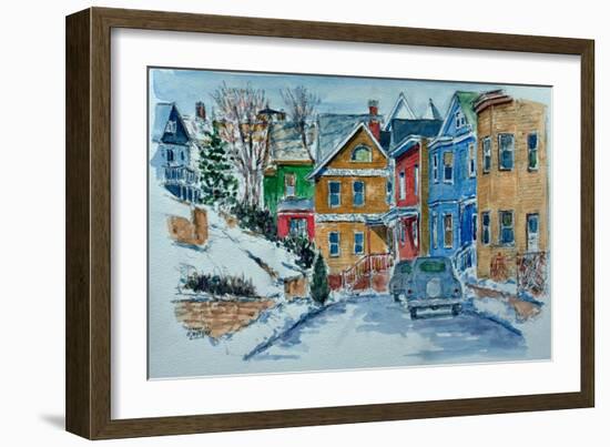 Snow, Wright St., Stapleton-Anthony Butera-Framed Giclee Print