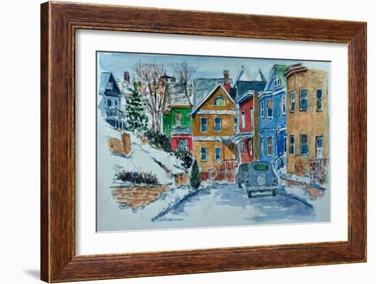 Snow, Wright St., Stapleton-Anthony Butera-Framed Giclee Print